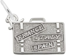 Charm Valigia Argento Sterling