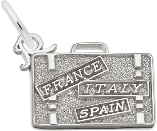 Charm valigia argento sterling - charm,