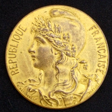 REPUBBLICA FRANCESE MEDAGLIA ESPOSIZIONE INTERNAZIONALE PARIGI 1909 .GR 80,74