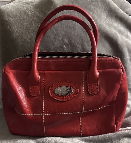 Furla red leather handbag - furla,