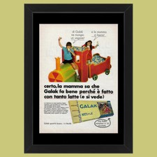 Anni ' 60  * Pubblicità Originale "Galak, Bambini sul Trenino" Cornice