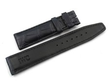 IWC Cinturino Pelle Alligatore Blu Scuro 20/18mm Realizzato a mano Top Quality