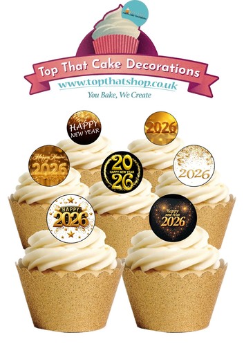 Cake toppers buon anno 2026 - toppers,