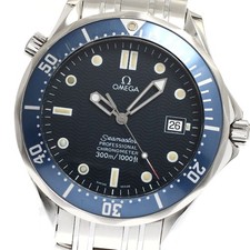 Orologio Uomo Automatico Omega Seamaster300 2531.80 Data Quadrante Navy_917484