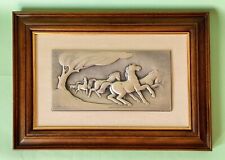 Quadro Con Rilievo Di Cavalli