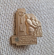 Spilla Distintivo Festa Ginnastica Gioventù Italiana GIL Guerra Italia Palermo 