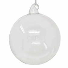 Pallina di Natale in vetro trasparente 10cm