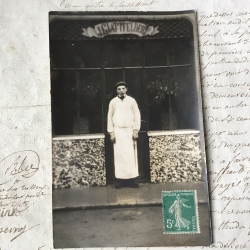 Carte photo boucher - photo, devanture