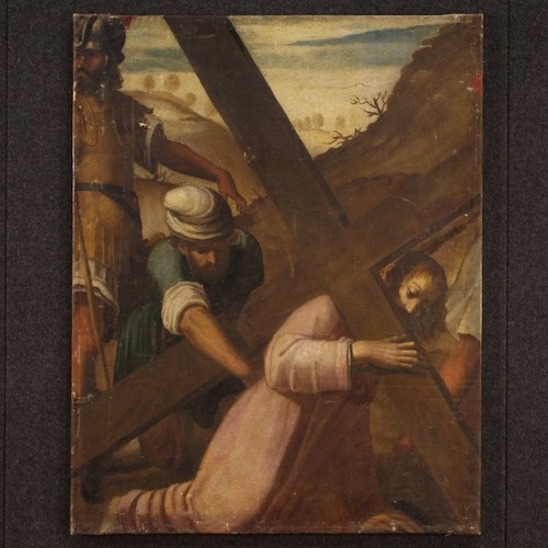 Antico dipinto religioso via - dipinto,