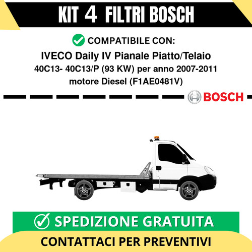 Kit bosch filtri tagliando - 4,