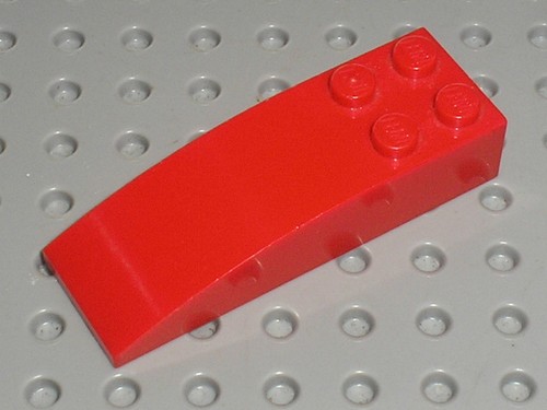 Lego red slope brick ref - red,