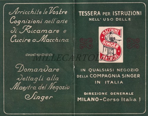 Singer tessera per - singer,
