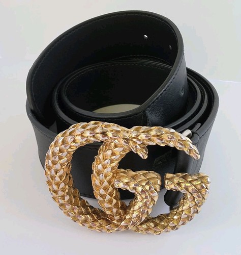 Gucci leather belt textured - gucci,