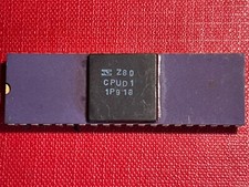 Vintage SGS-AT Z80 CPU Ceramic Gray+Gold Pins  DIP40 1P918 Datacode - COLLECT