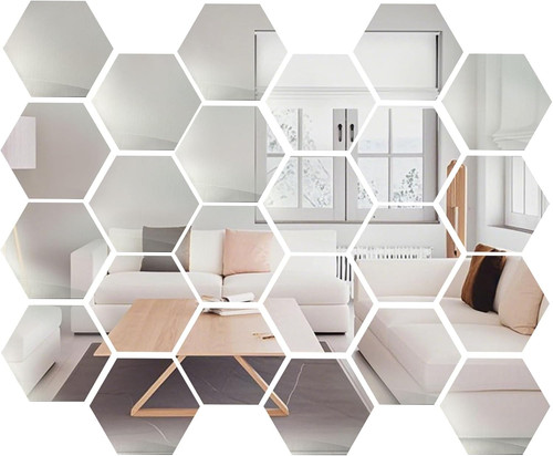 Pezzi esagonale specchio - 24,