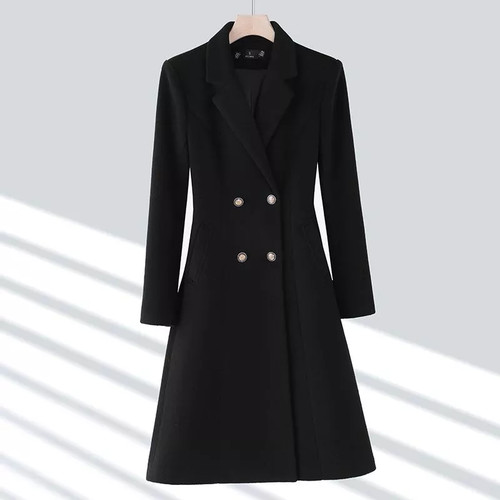 Giacca cappotto lungo nero - cappotto,