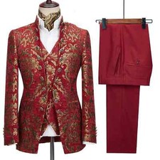 Abito uomo jacquard floreale