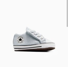 Converse Crib Shoes A05510C Ghosted/White/Black Baby Size 19 EU, 3 US/UK