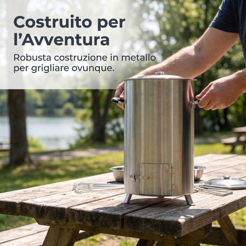 Grill carbone portatile e - grill,