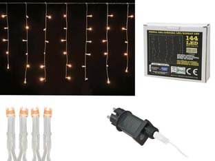 Tenda 144 led bianco caldo - caldo, per
