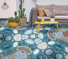 3D Blue Texture FZ3563 Floor