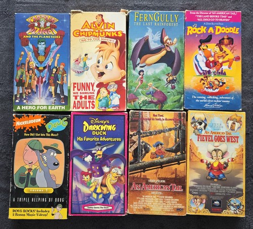 90s cartoon vhs lot - 90s,