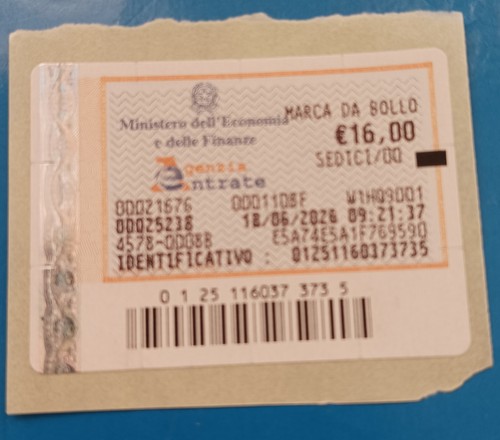 Marca bollo 16 - marca,