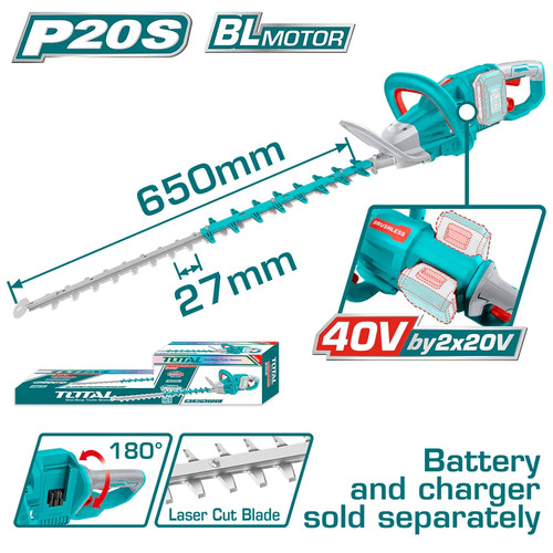 Total tagliasiepi a batteria - total, /