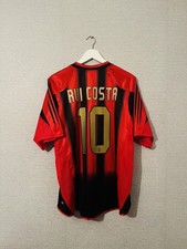 Maglia Calcio AC Milan Home 2004/05 Rui Costa L Originale Maglia Calcio