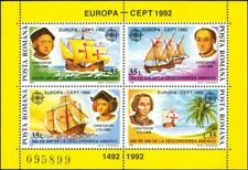 Romania 1992 Colombo Esploratori Navi Barche Vela Palme Europa m/s MNH