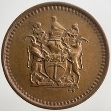 1973 Rhodesia Africa One Cent 1c Coin | Very High Grade | a7239