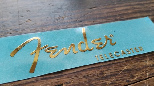 Adesivo fender telecaster oro - adesivo,