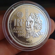 Moneta In Argento 900/1000 G 22.2 Francia 2000 Proof In Capsula Lotto Sc12
