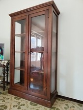 Vetrina GRANDE cm.180 RITIRO MANTOVA  ! Legno MOGANO Libreria Cristalliera