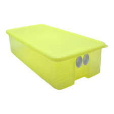 Tupperware Fridgesmart Contenitore Medio Lungo 8 1/2 Tazza Divisore Coperchio Giallo NOS