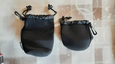 2x Custodia porta obiettivo lenti fotocamera reflex neoprene NERA