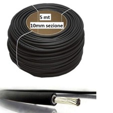 Cavo Solare 10mm  5 mt NERO