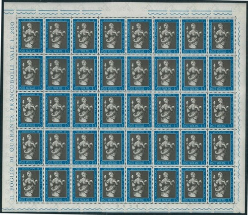 Vaticano 1962 foglio copleto - 1962,