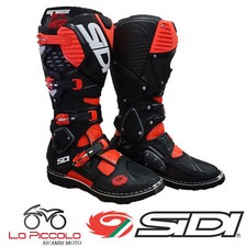 STIVALI BOOTS SIDI CROSSFIRE 3 ROSSO FLUO NERO CROSS ENDURO PISTA OFF-ROAD TG.44