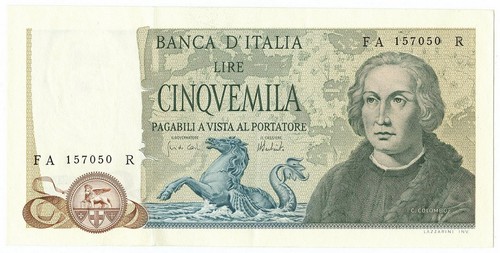 5000 lire cristoforo colombo - lire,