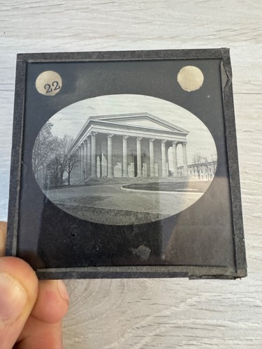 Antique magic lantern slide - magic,