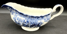 Johnson Bros Blue & White Tally-Ho Ironstone Cina ricambio Gravy Boat
