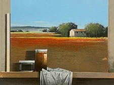 Paesaggio 4 Agostino Cancogni Opera Dipinto SERIGRAFIA Paesaggio Realista 45x35