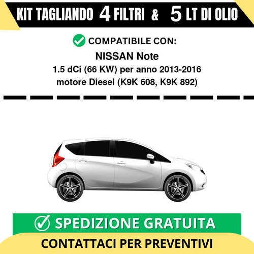 Tagliando per nissan note - per,