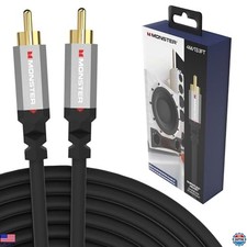Monster Essentials 13,1 piedi cavo subwoofer RCA premium per home theater e auto