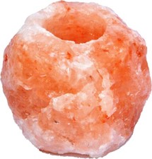 Porta candela di sale rosa