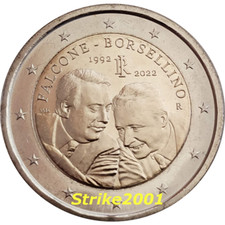 2 EURO COMMEMORATIVO ITALIA 2022 FDC Falcone e Borsellino