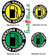 ADESIVi Tappo Benzina Diesel GASOLIO varie lingue  diesel AdBlue rifrangente