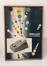 Giovanni Pintori, 1954 - OLIVETTI - Original advertising poster cm 70 x 50 frame