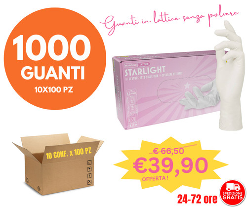 1000 guanti lattice monouso - 1000,